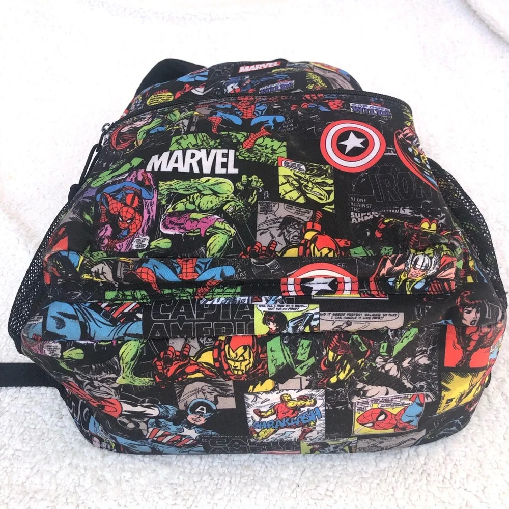Marvel backpack superhero avengers captain America hulk SpiderMan iron man